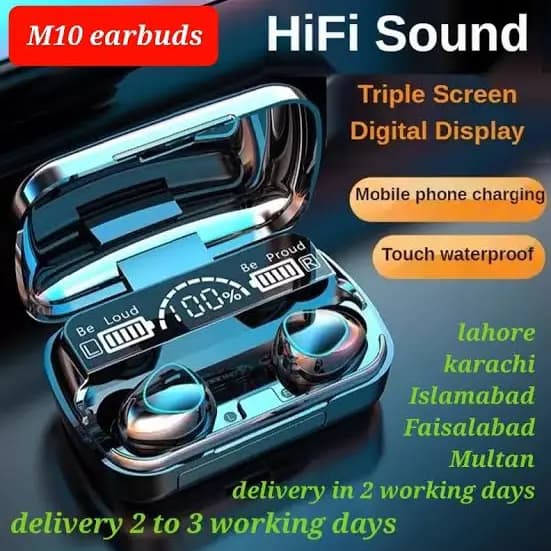 TWS M10 Earbuds Bluetooth 5.1